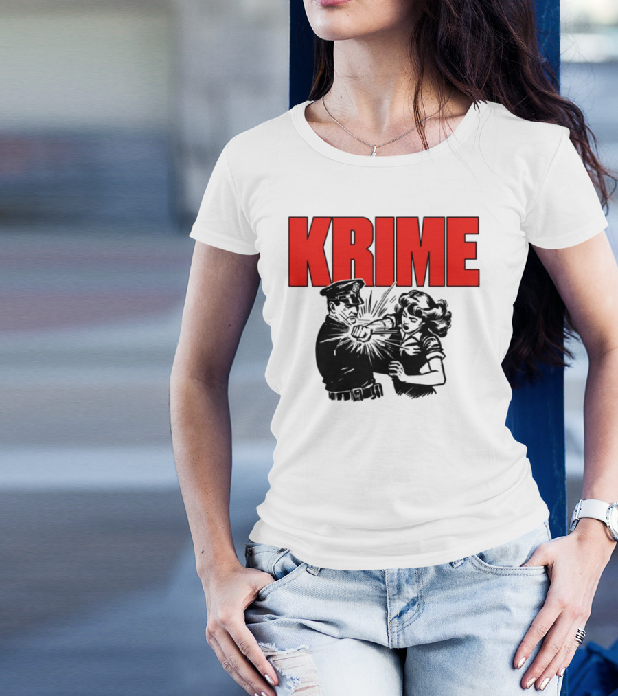 Krime ACAB Red Bold Text T-Shirt