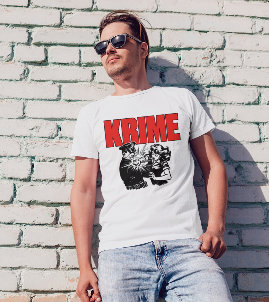 Krime ACAB Red Bold Text T-Shirt