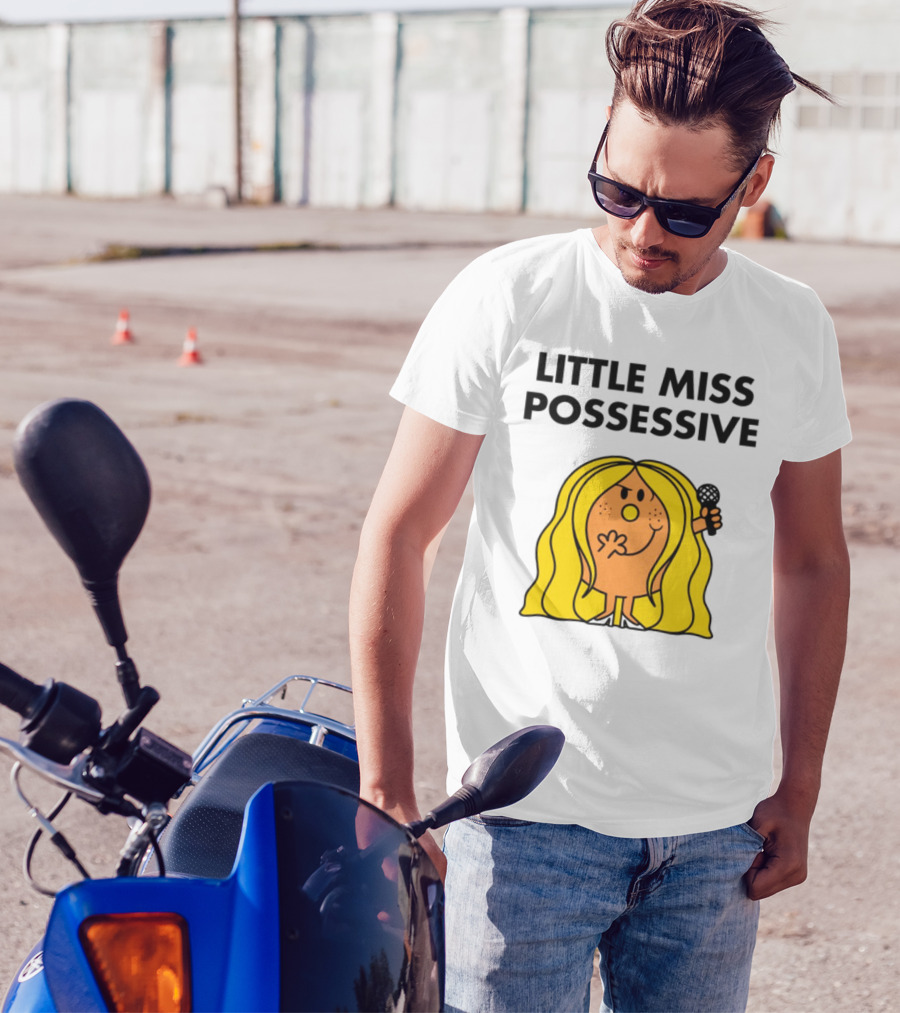 Little Miss Possessive Character With Long Hair Holding Microphone T-Shirt
