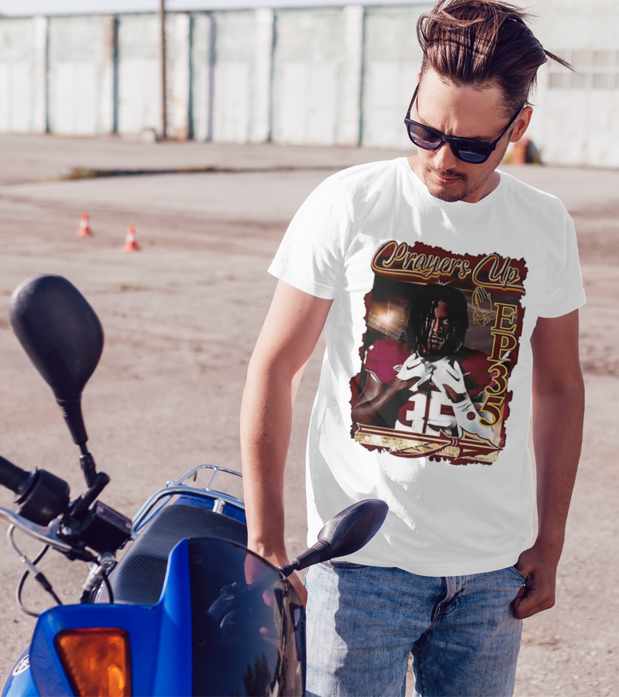 Ethan Pritchard EP35 Prayers Up Football 35 T-Shirt