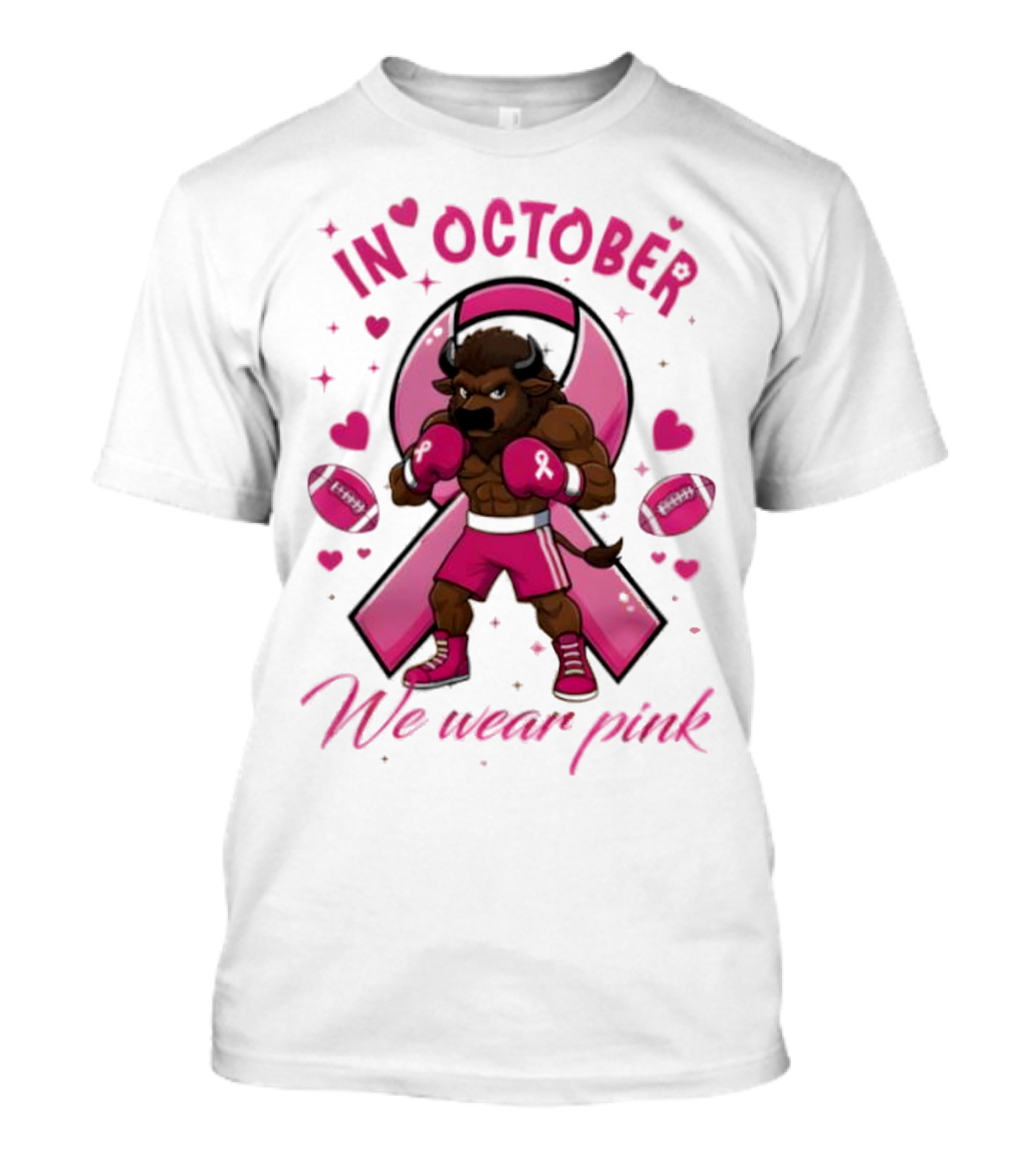 In October We Wear Pink Indiana Hoosiers Tackle Cancer Win Together T-Shirt