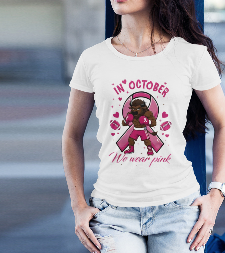In October We Wear Pink Indiana Hoosiers Tackle Cancer Win Together T-Shirt