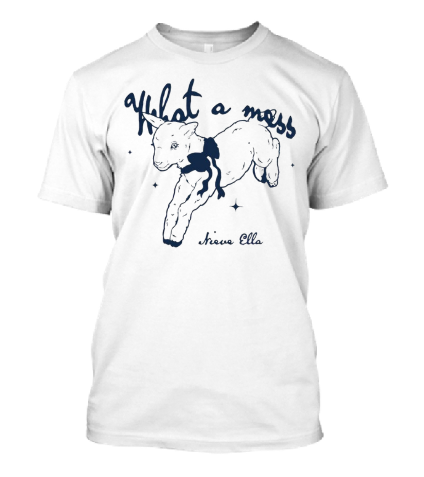 What A Mess Nieve Ella Lamb Drawing T-Shirt