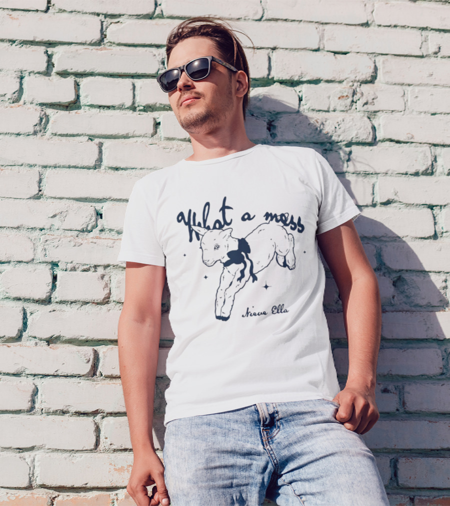 What A Mess Nieve Ella Lamb Drawing T-Shirt