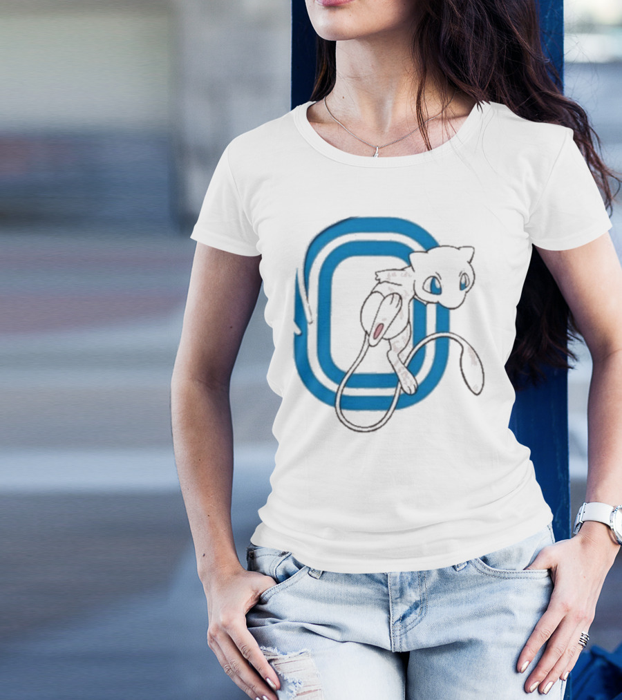 Overtime Pokémon Mew Blue Iconic Character Design T-Shirt