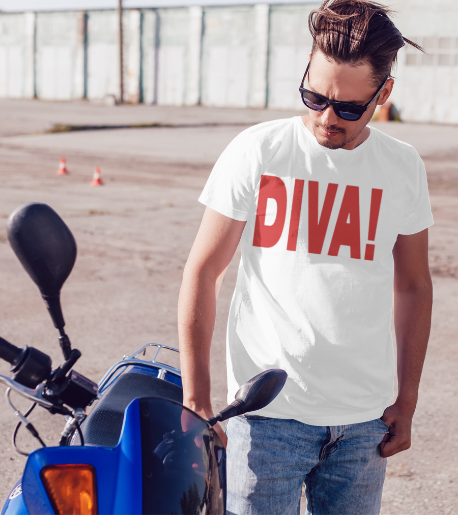 Role Model Diva DIVA! Red Lettering T-Shirt