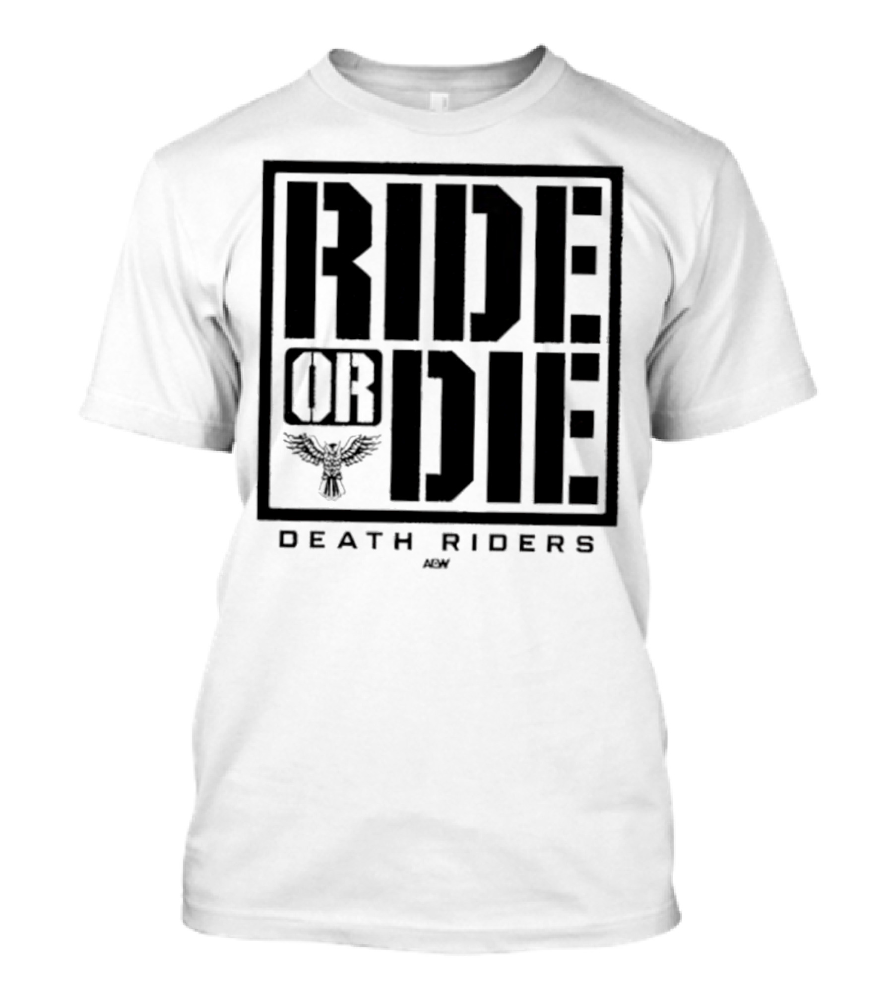 Death Riders Ride Or Die Skeleton Biker Gang AEW T-Shirt