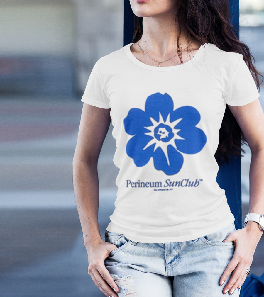 Chad And JT Perineum SunClub Bumflower Blue Blossom T-Shirt