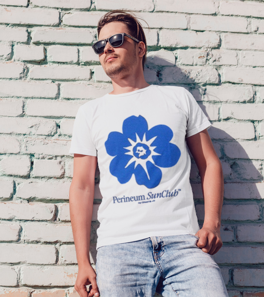 Chad And JT Perineum SunClub Bumflower Blue Blossom T-Shirt