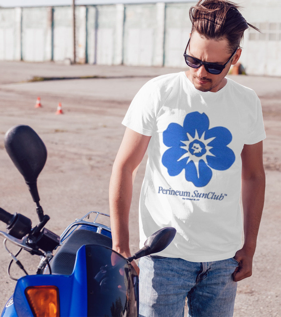 Chad And JT Perineum SunClub Bumflower Blue Blossom T-Shirt