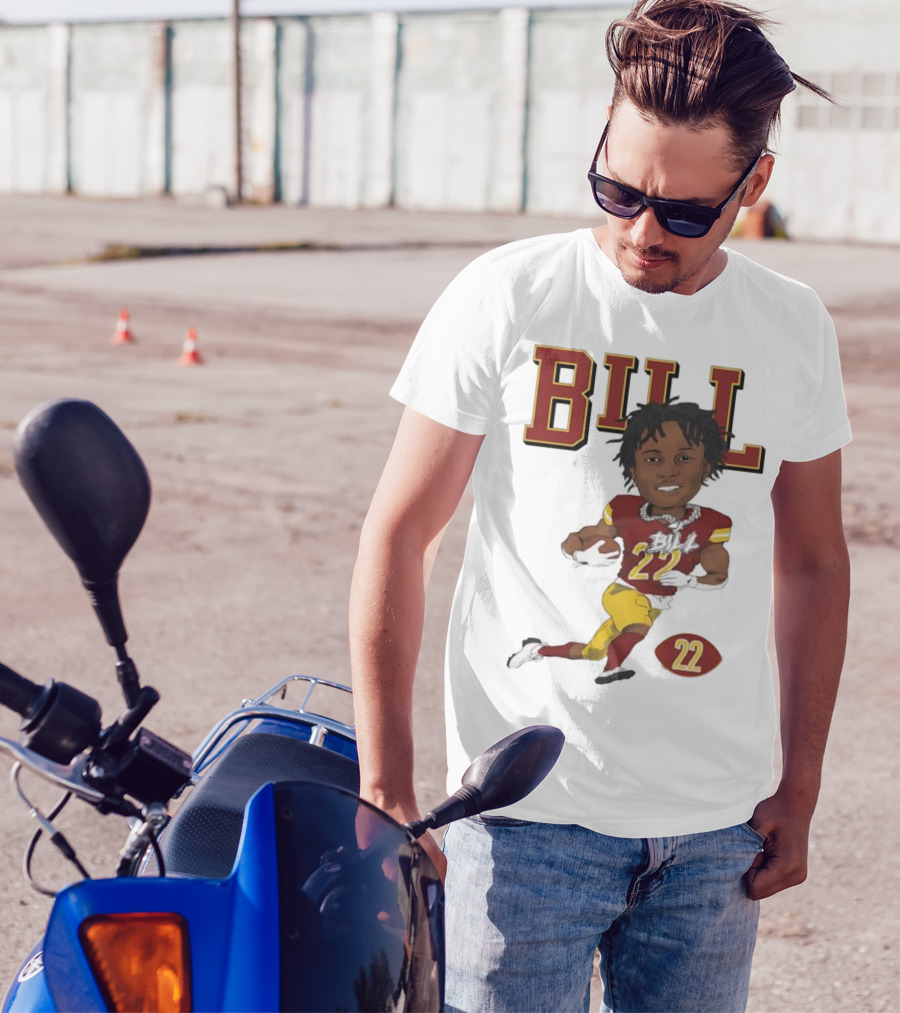 Jacory Bill Croskey Merritt Number 22 Football Player Illustration T-Shirt