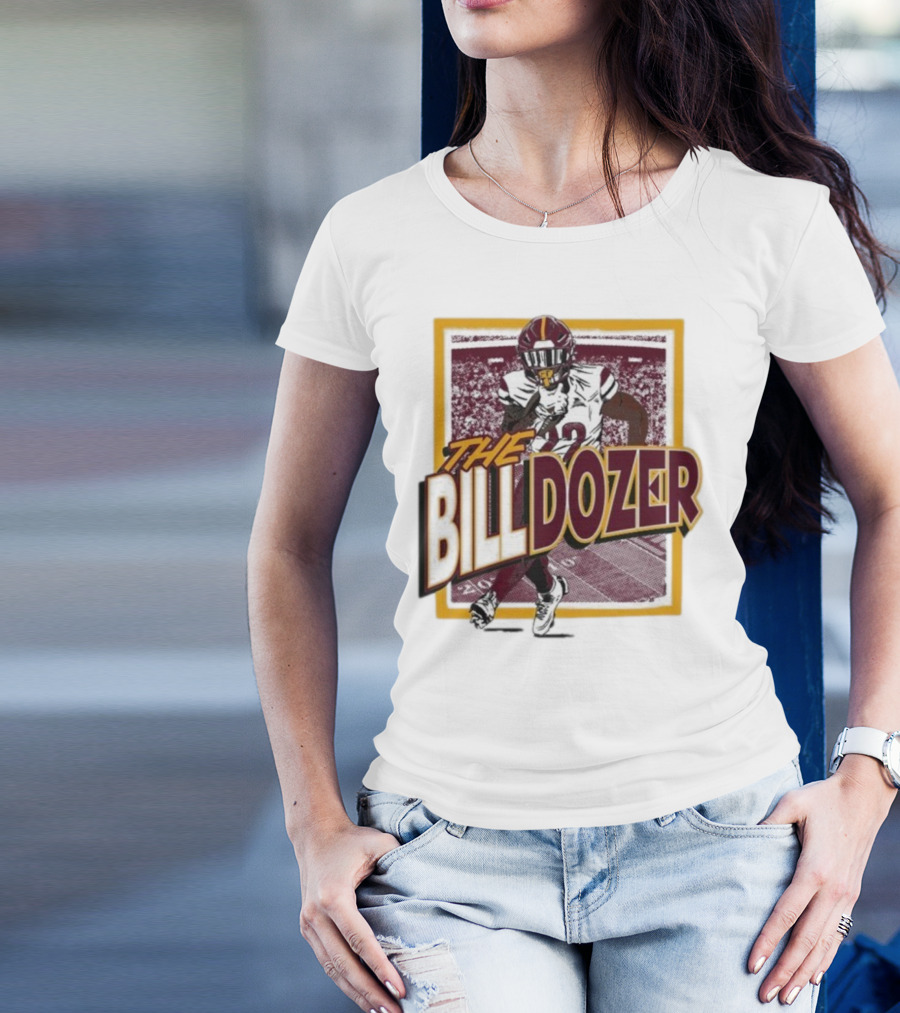Jacory Croskey-Merritt The Billdozer Breaking Through Washington Commanders Scene T-Shirt