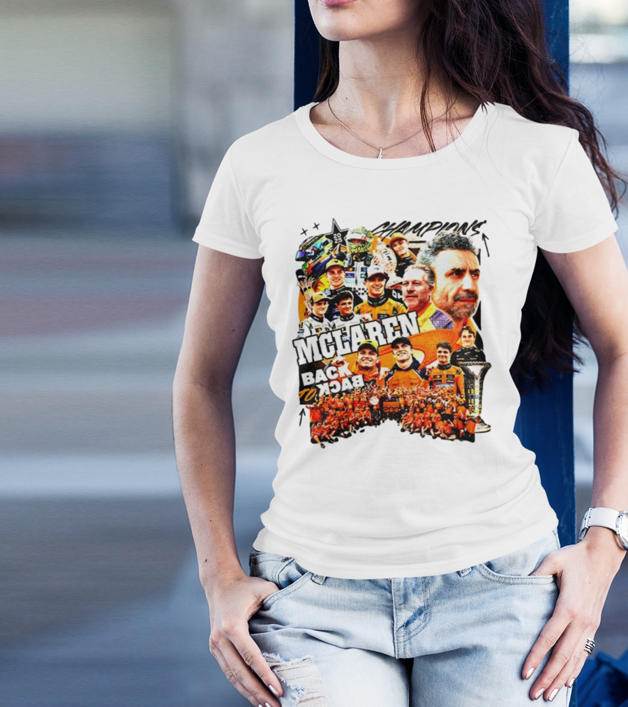 McLaren 2025 Back To Back Formula 1 World Constructors’ Championship Victory T-Shirt
