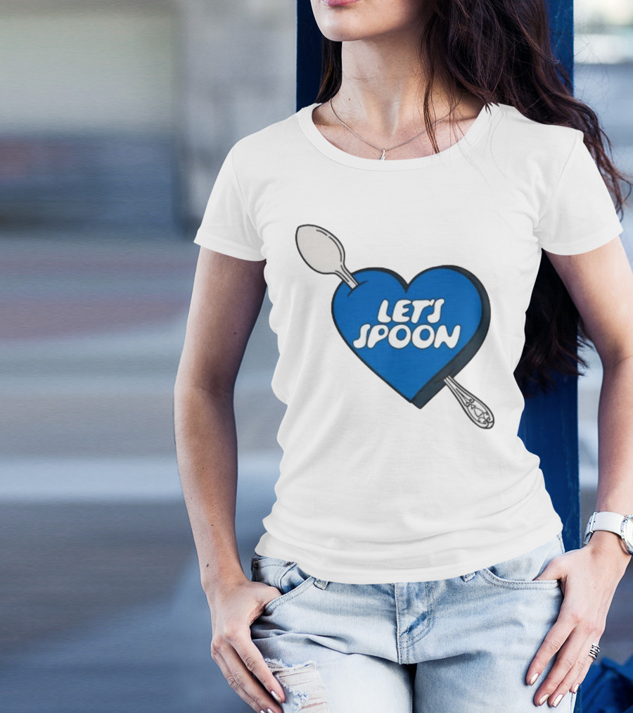 Staycool X Good Culture Let’s Spoon Heart Blue Design With Spoons T-Shirt