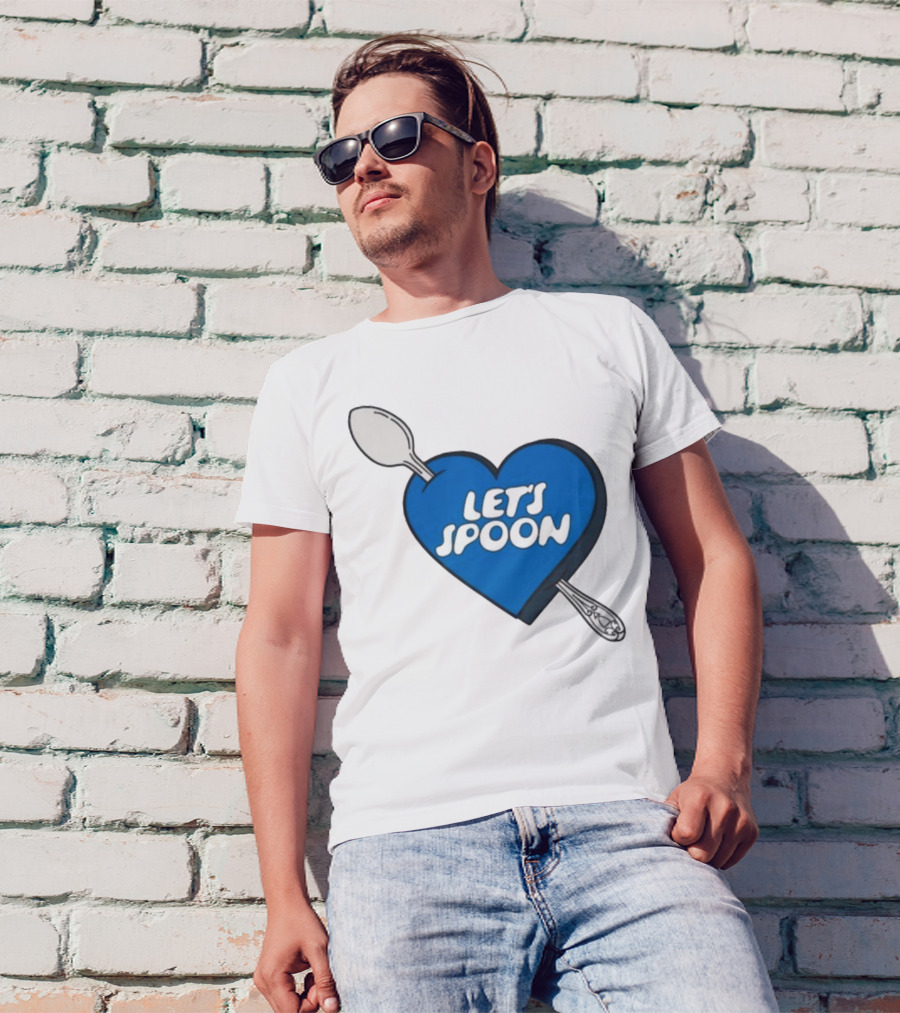Staycool X Good Culture Let’s Spoon Heart Blue Design With Spoons T-Shirt