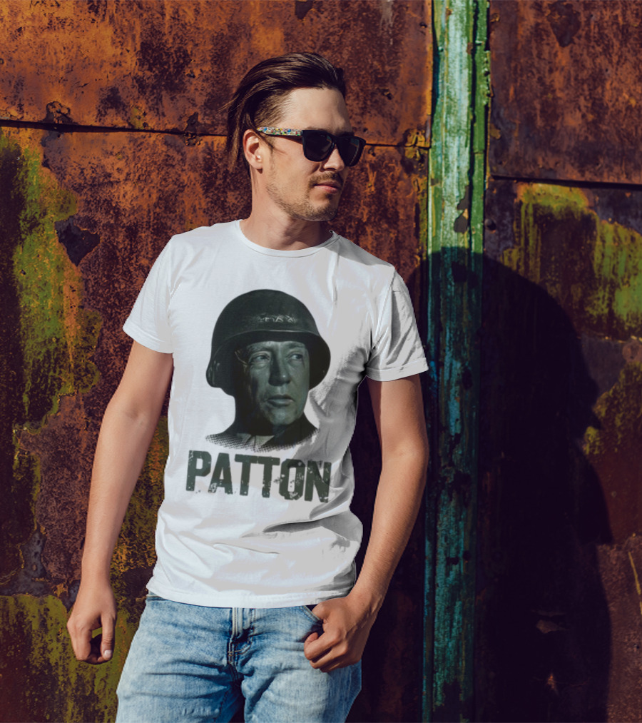 Fightbackpodcast General Patton Image With Patton Text T-Shirt