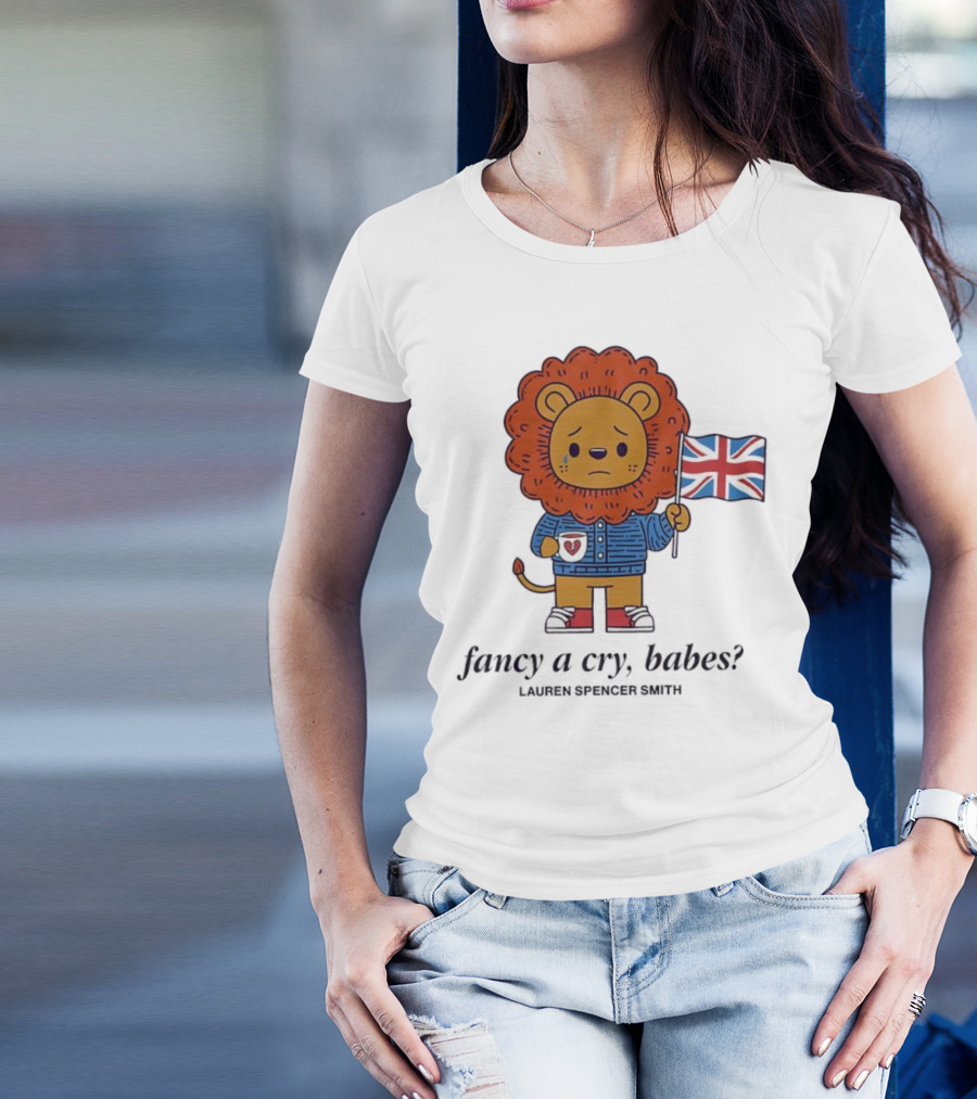 Lauren Spencer Smith Lion England Flag Fancy A Cry Babes T-Shirt