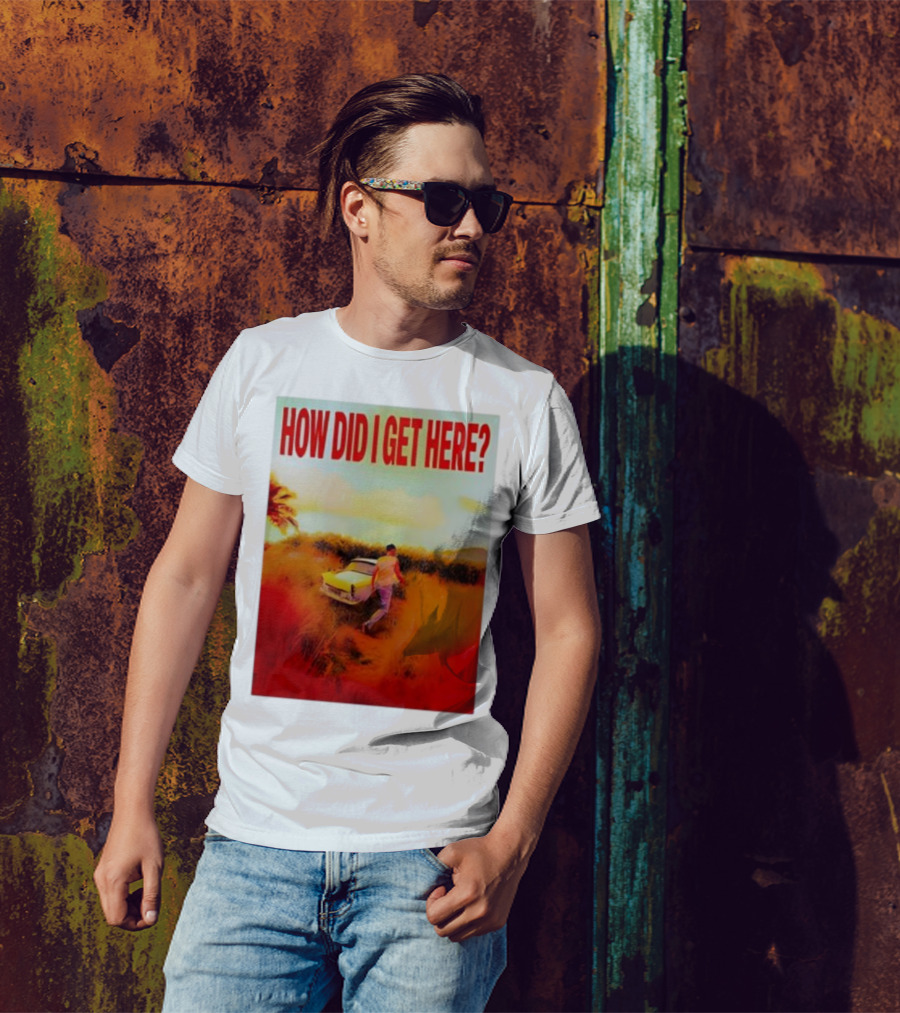 Louis Tomlinson How Did I Get Here Red Text Vintage Car Scene T-Shirt