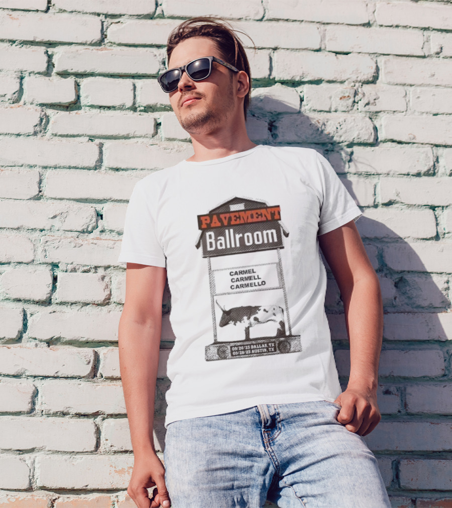Pavement Ballroom Tour Texas 2025 Carmel Carmell Carmello T-Shirt