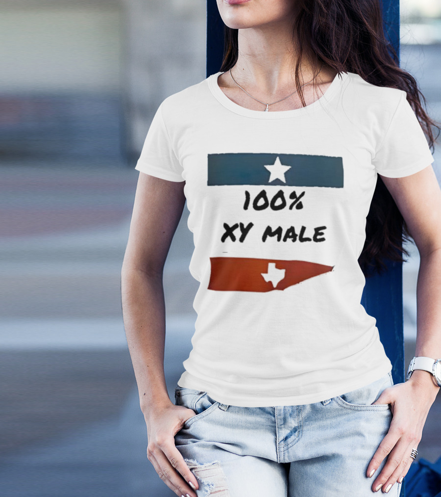 Texas Star 100 Percent XY Male Flag Design T-Shirt