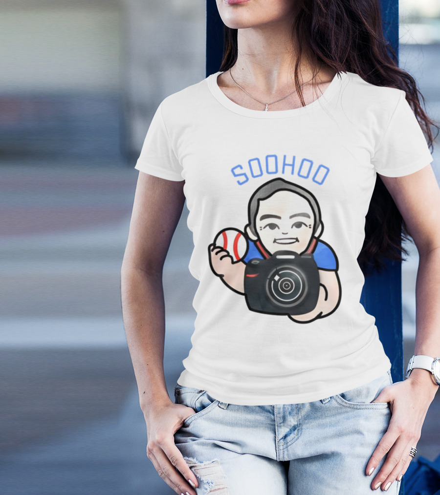 Soohoo Baseball Photographer Character Holding Camera And Ball T-Shirt