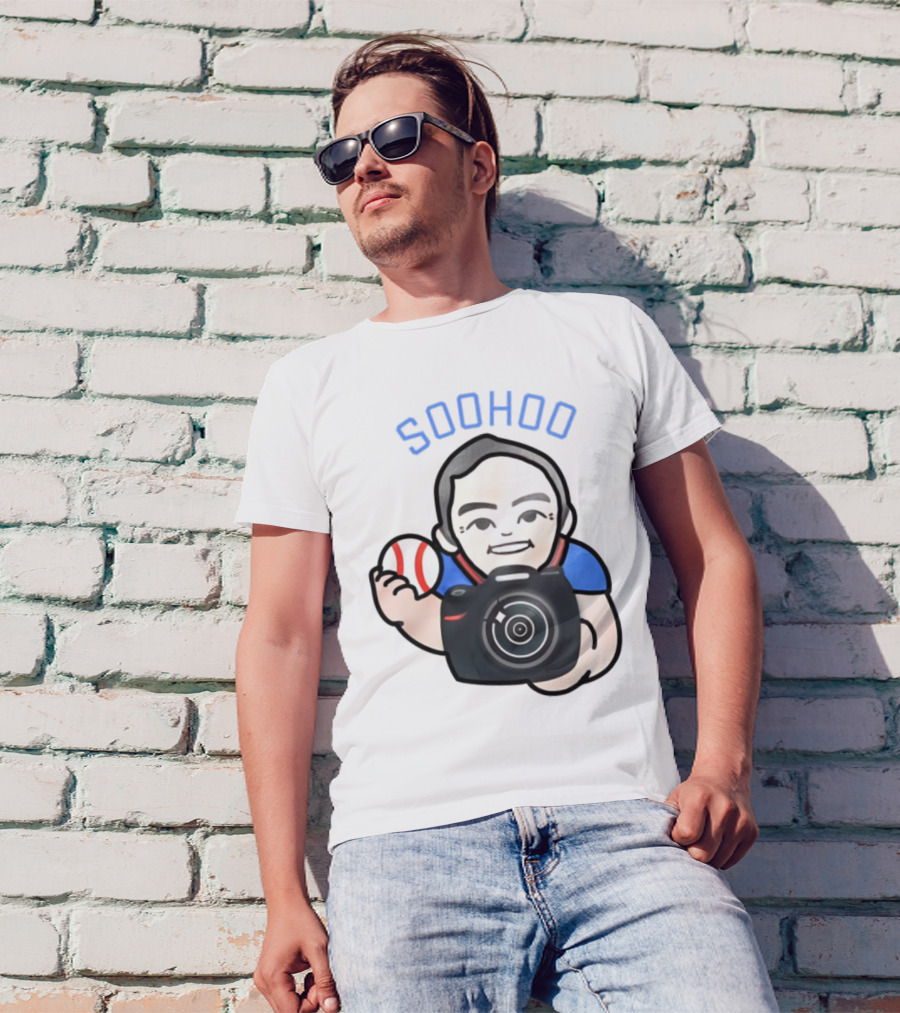Soohoo Baseball Photographer Character Holding Camera And Ball T-Shirt