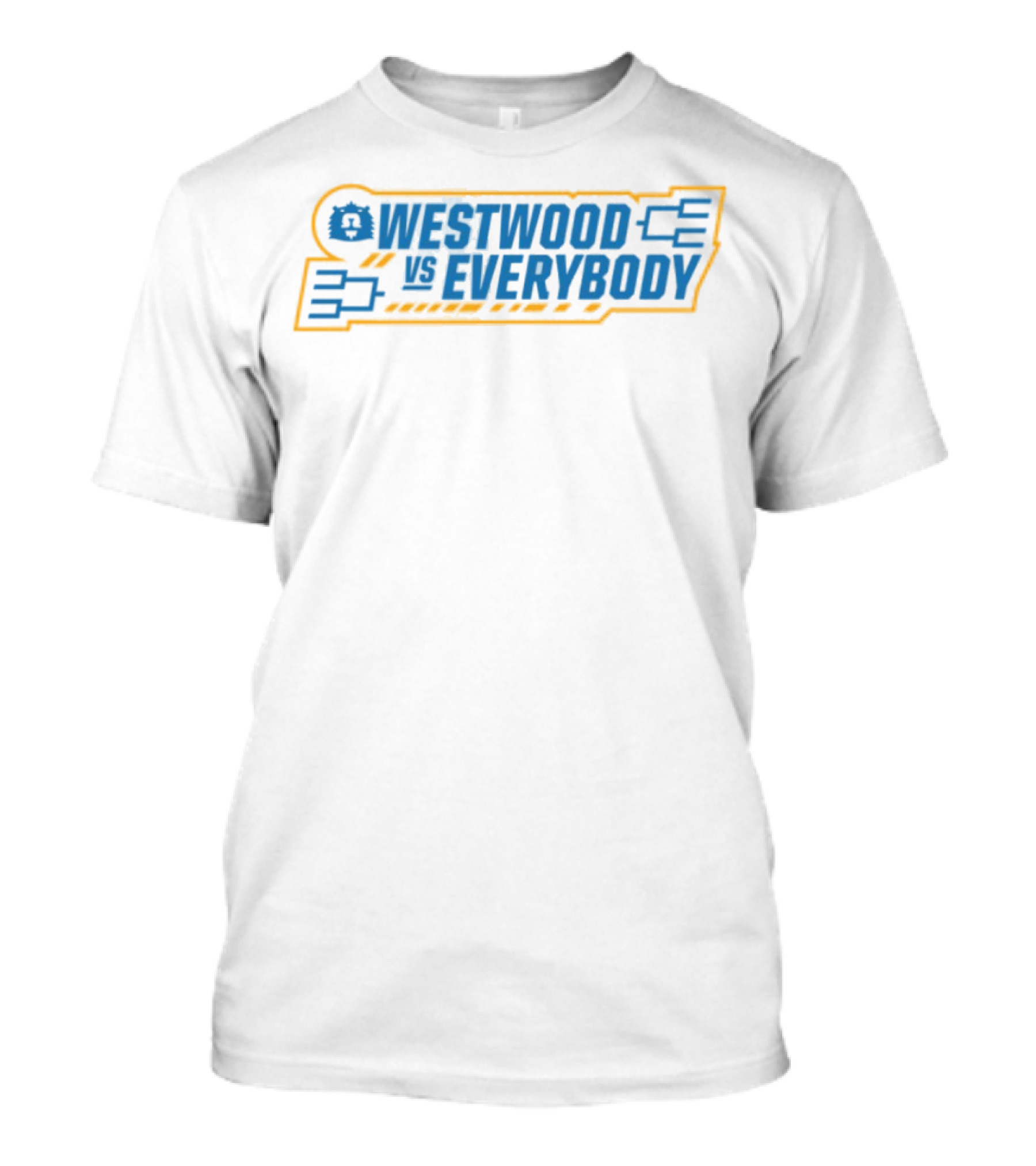 Westwood Vs Everybody Circuit Style Blue And Yellow T-Shirt