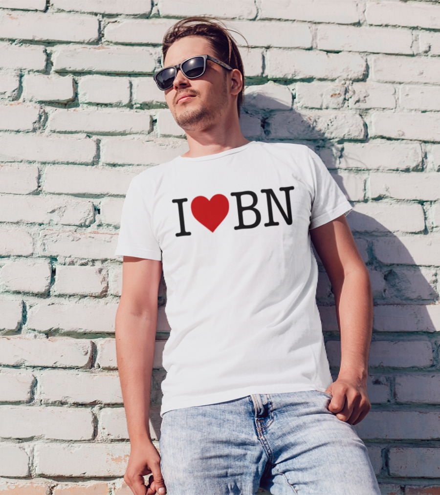 I Love BN Buenas Noches Heart Symbol Graphic T-Shirt
