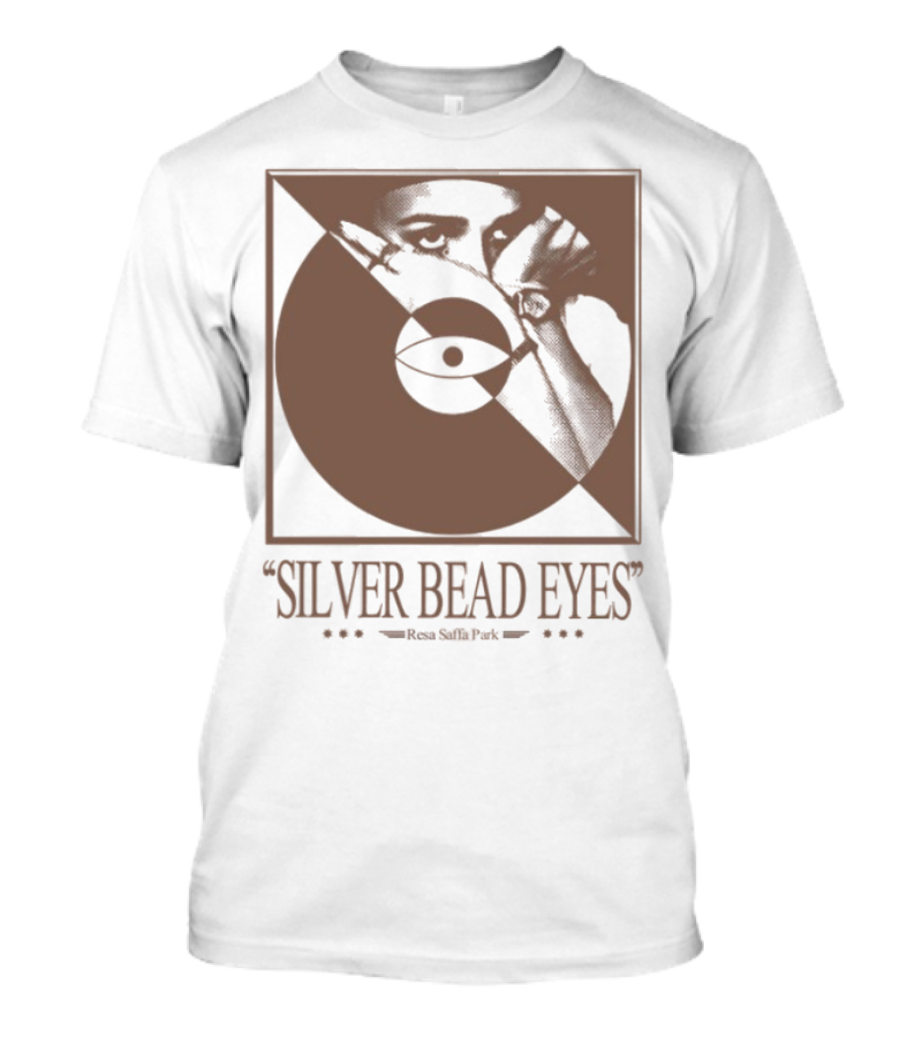 Resa Saffa Park Silver Bead Eyes Record Eye Art T-Shirt