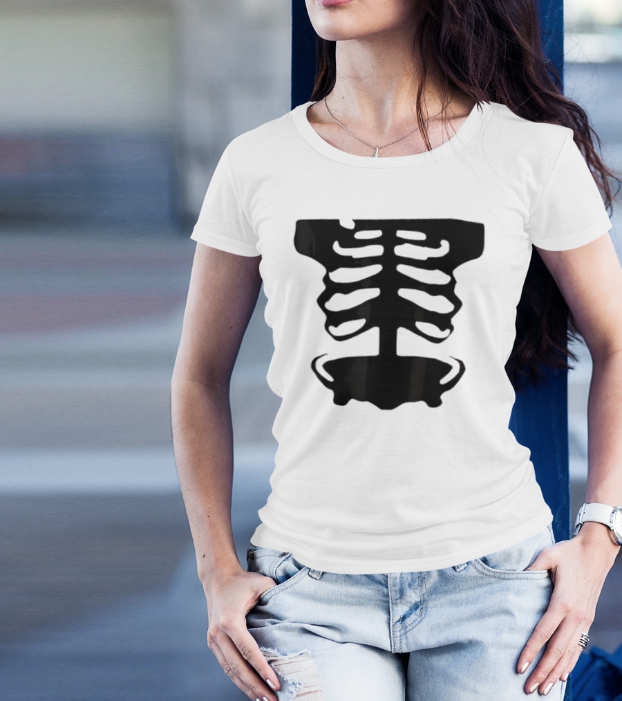1x1x1x1 Forsaken Skeleton Halloween Costume T-Shirt