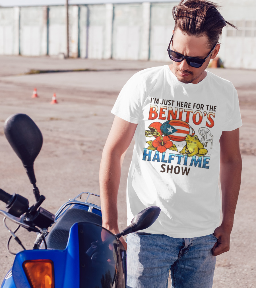 I'm Just Here For The Benito's Halftime Show Bad Bunny Super Bowl T-Shirt