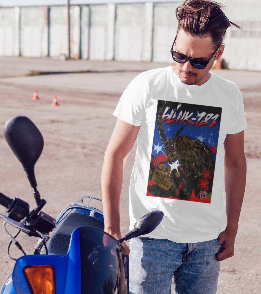 Blink 182 October 5 2025 Palm Desert Goat Starry Night T-Shirt