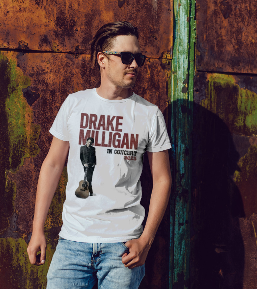 Drake Milligan Live On Stage 2025 Concert Tour T-Shirt