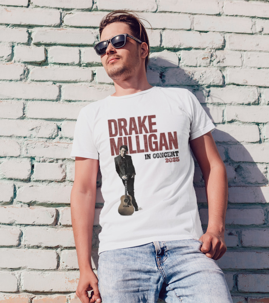 Drake Milligan Live On Stage 2025 Concert Tour T-Shirt