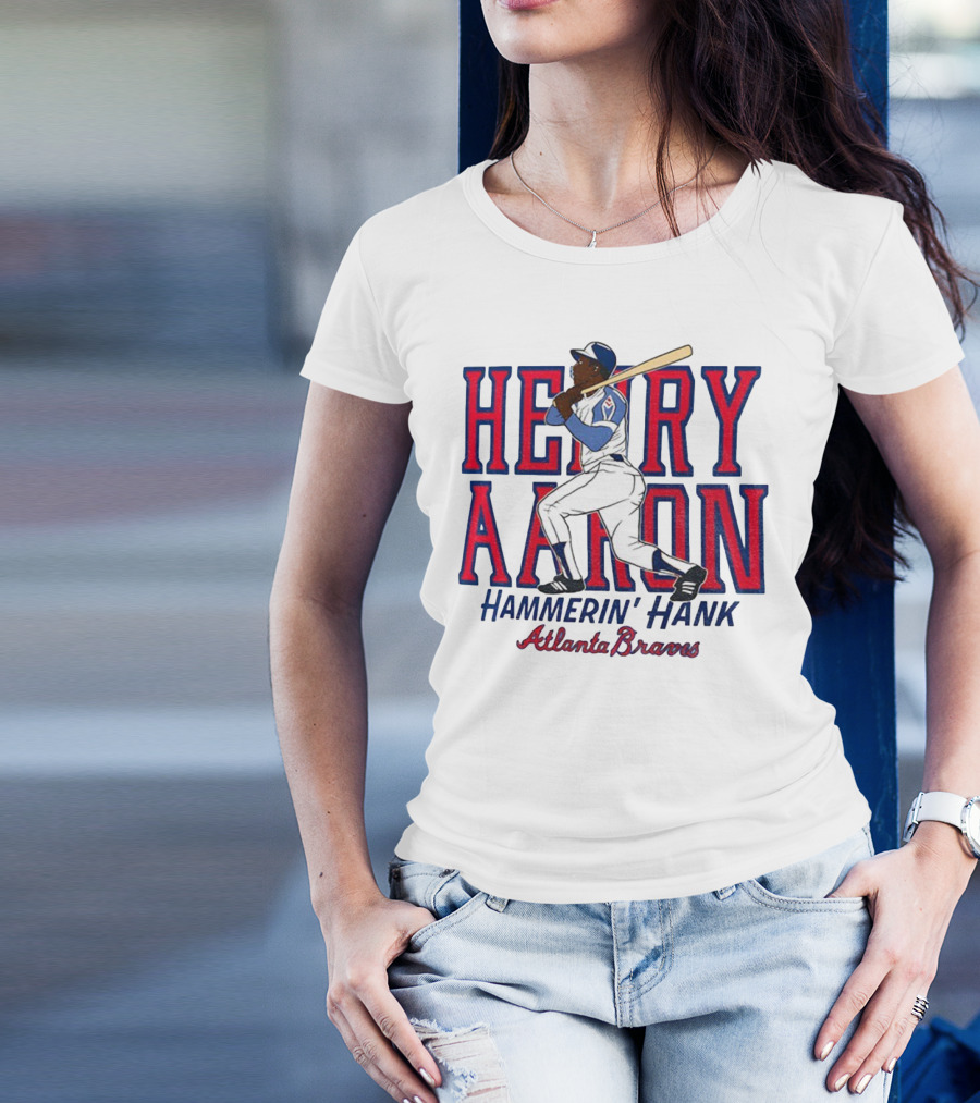 Hank Aaron Hammerin’ Hank Atlanta Braves MLB Baseball 2025 T-Shirt
