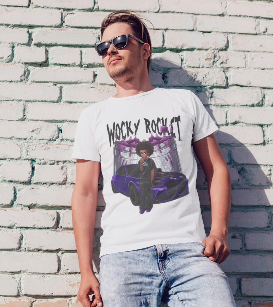 Wocky Rocket SRT Halloween Purple Car Character T-Shirt