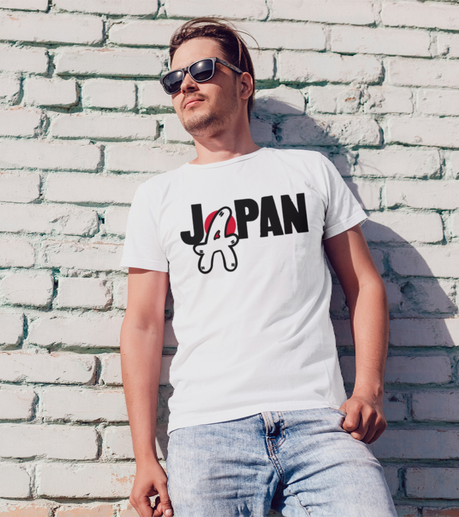 Japan Blu Boy A Bright Red Sun Playful Style T-Shirt