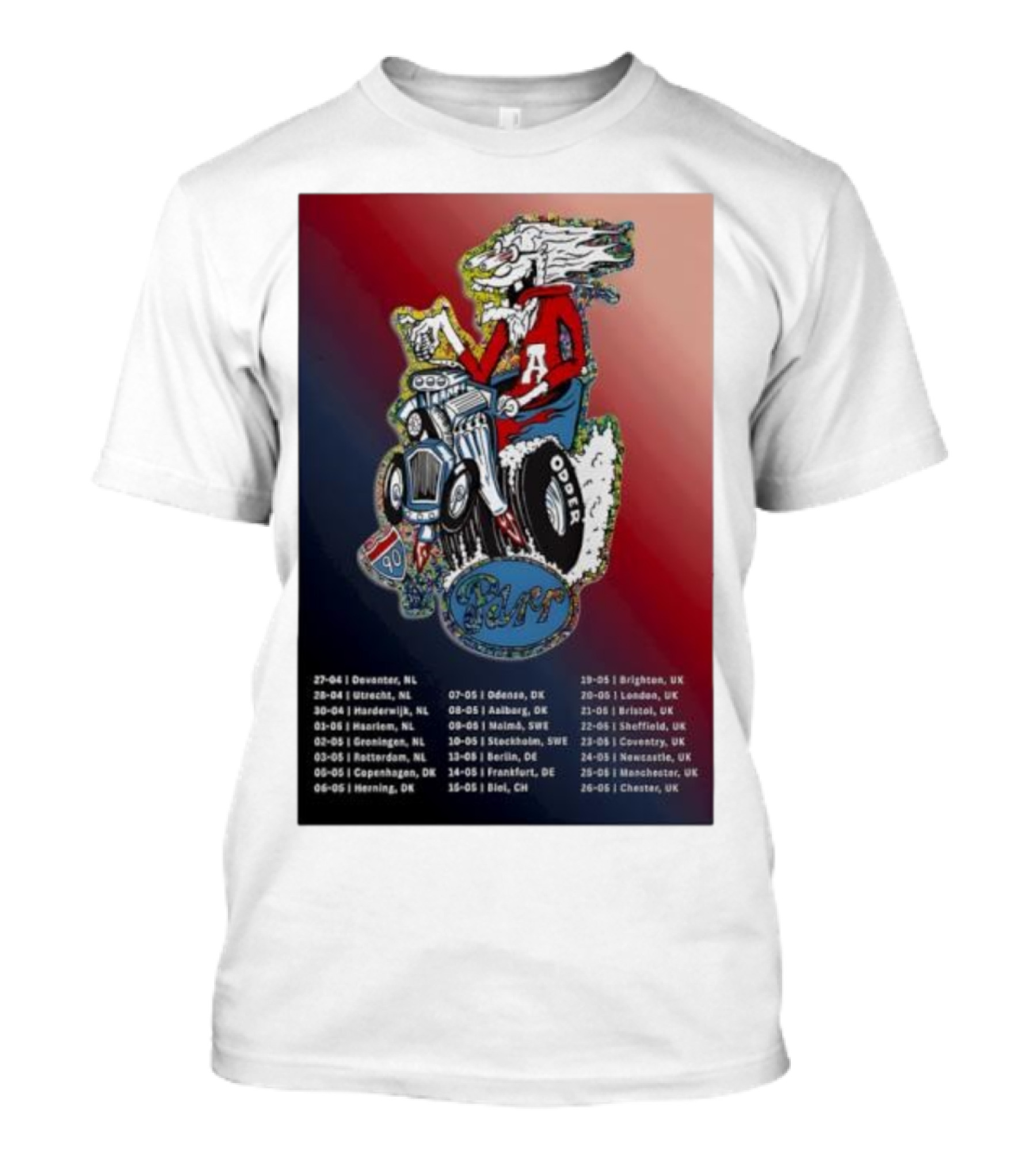 Europe UK Spring 2026 Charlie Parr Tour Dates Netherlands Denmark Sweden UK T-Shirt