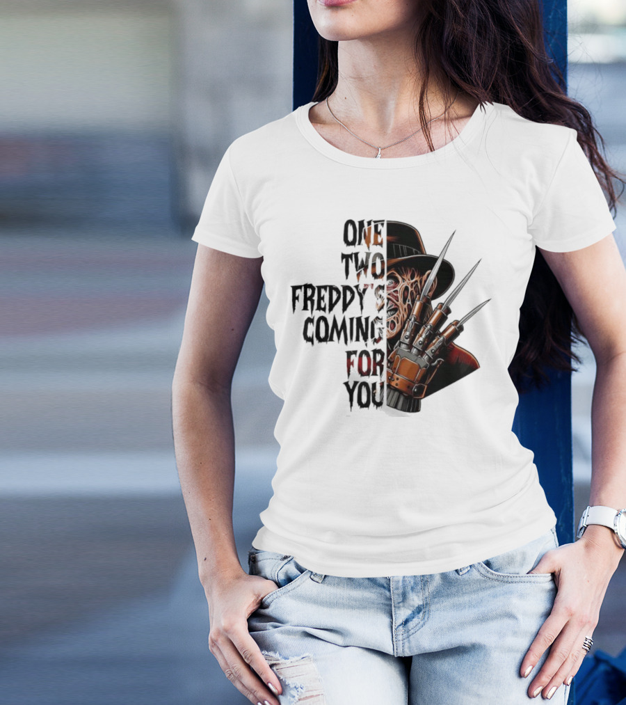 Freddy Krueger One Two Freddy’s Coming For You Horror Halloween T-Shirt