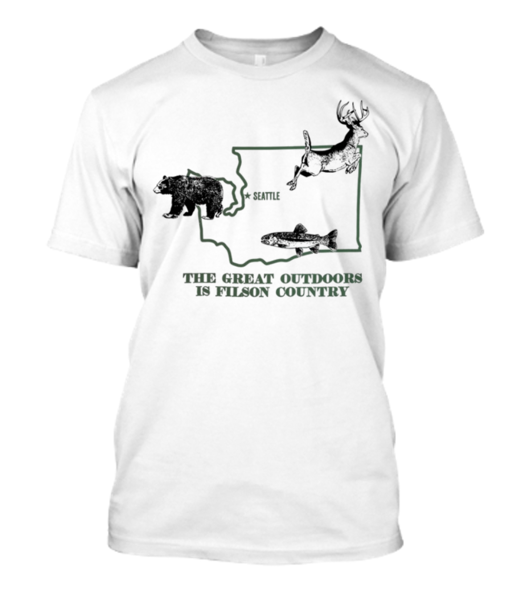 Explore Washington State Wildlife The Great Outdoors Is Filson Country T-Shirt