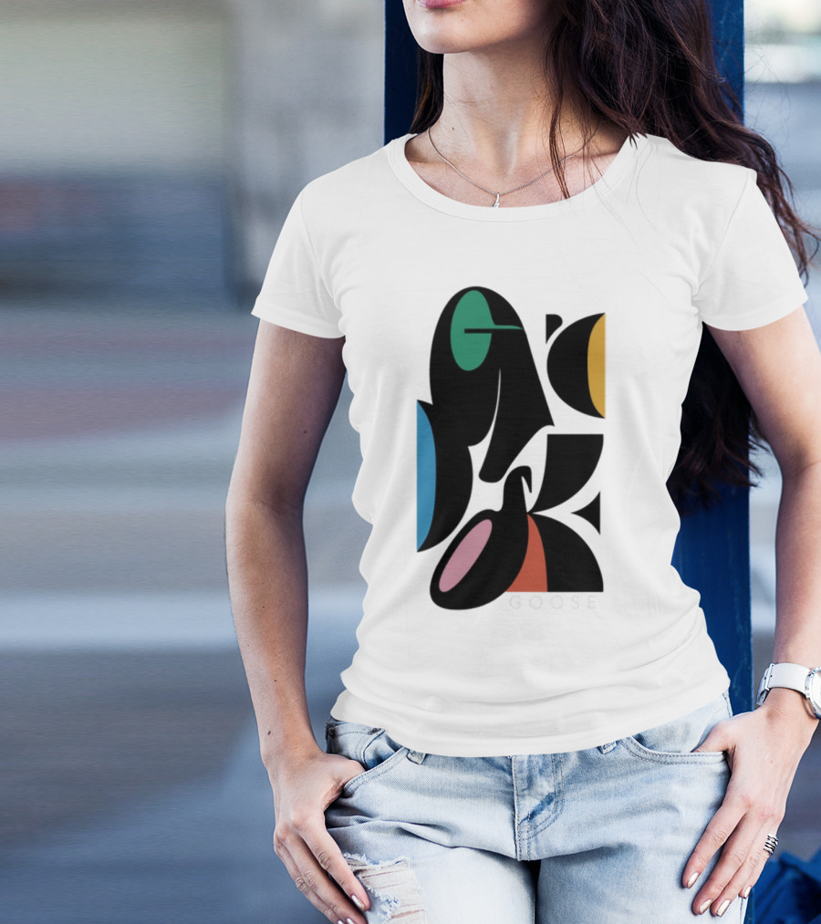 Warp Spheres Goose The Band Colorful Abstract Shapes T-Shirt