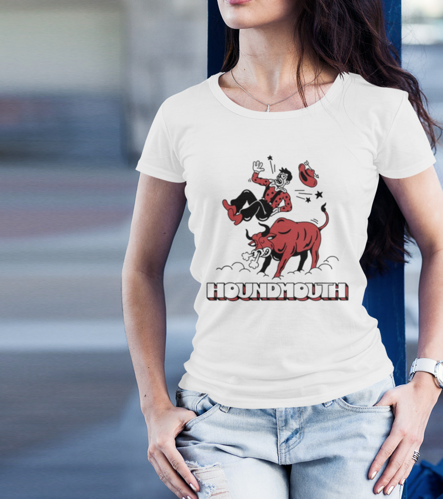 Houndmouth Rodeo Clown Bull Riding Scene T-Shirt
