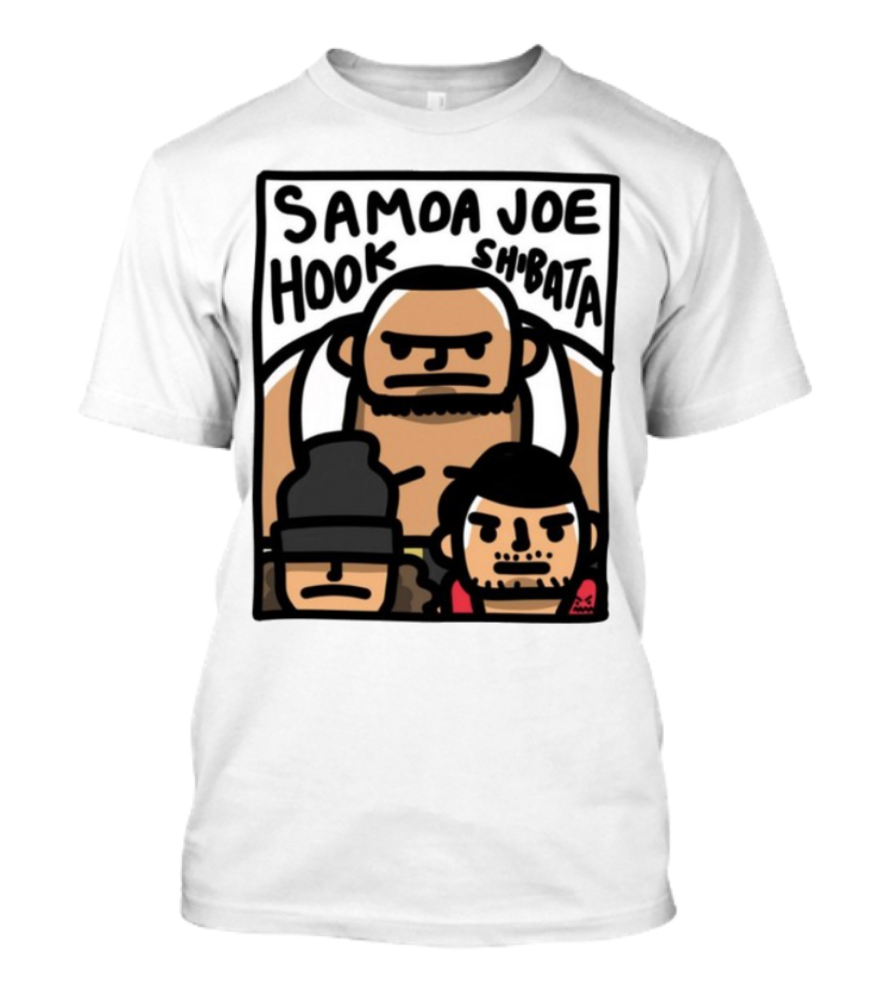 Samoa Joe Hook Shibata Cartoon Characters T-Shirt