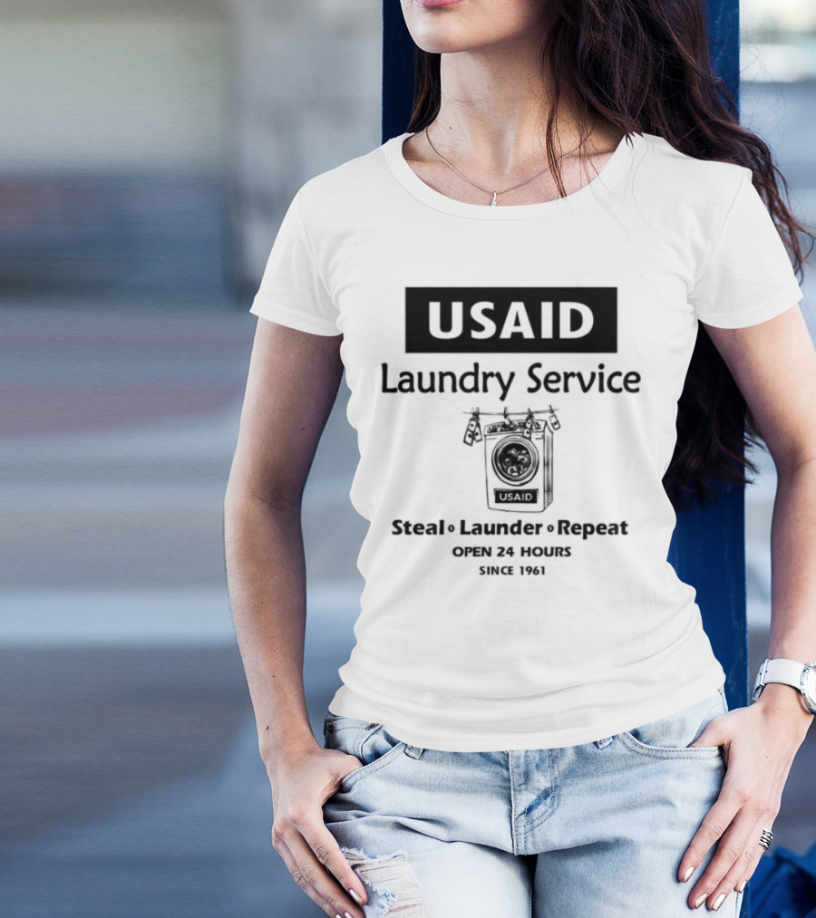 Usaid Laundry Service Steal Launder Repeat Since 1492 T-Shirt