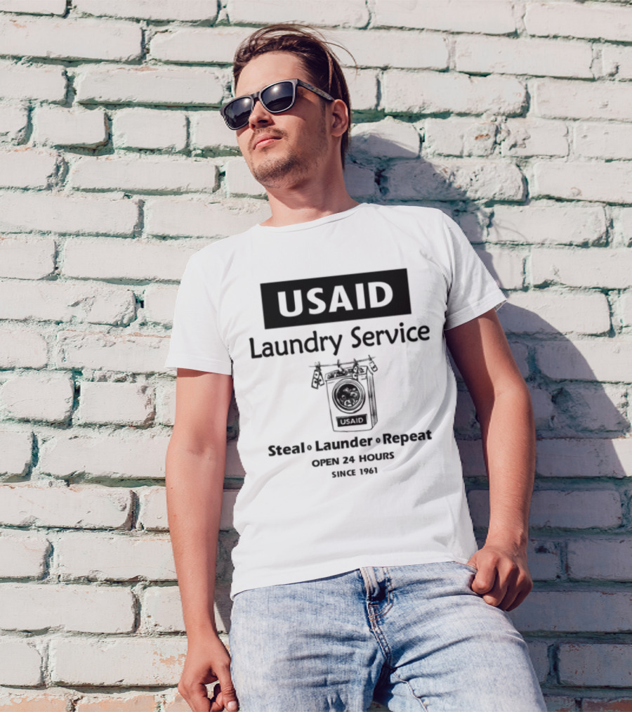 Usaid Laundry Service Steal Launder Repeat Since 1492 T-Shirt
