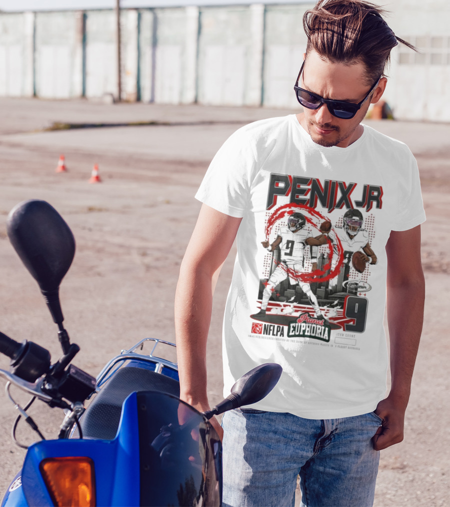 Penix Jr. NFLPA Planet Euphoria Number 9 Football Theme T-Shirt