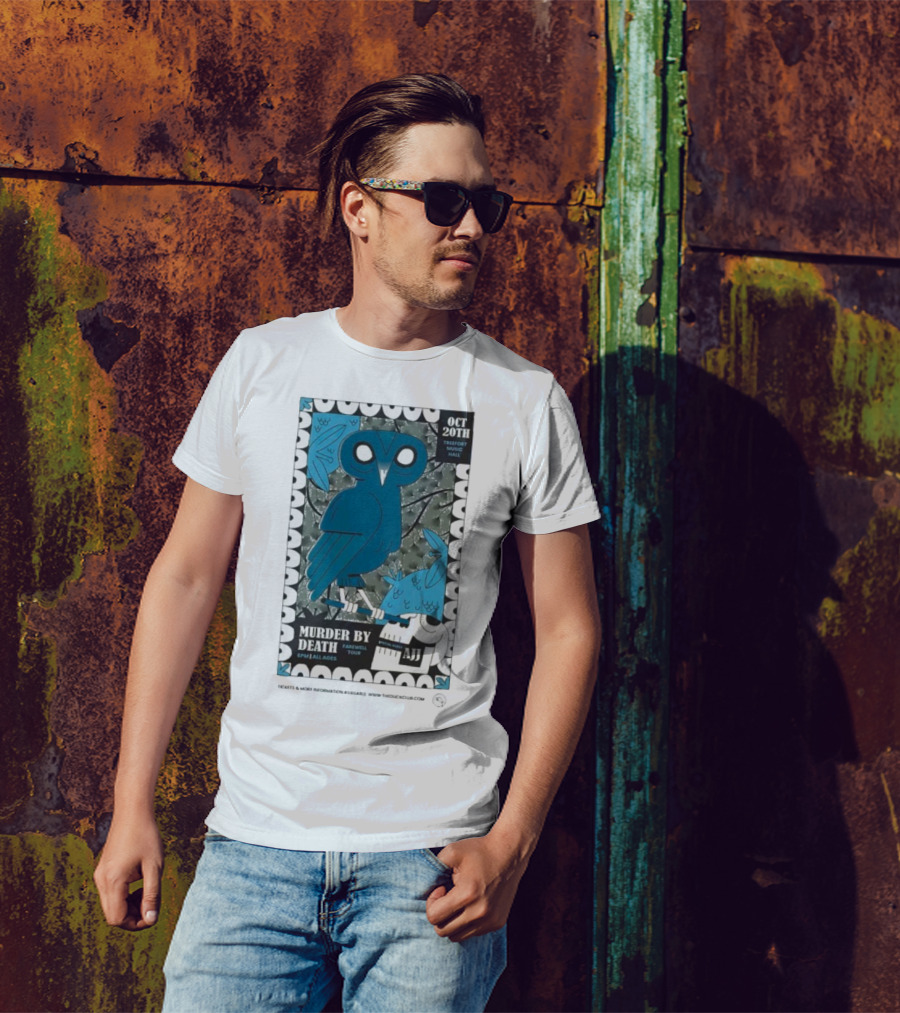 Murder By Death Farewell Tour Treefort Music Hall Boise October 20th AJJ Special Guest Owl Art T-Shirt