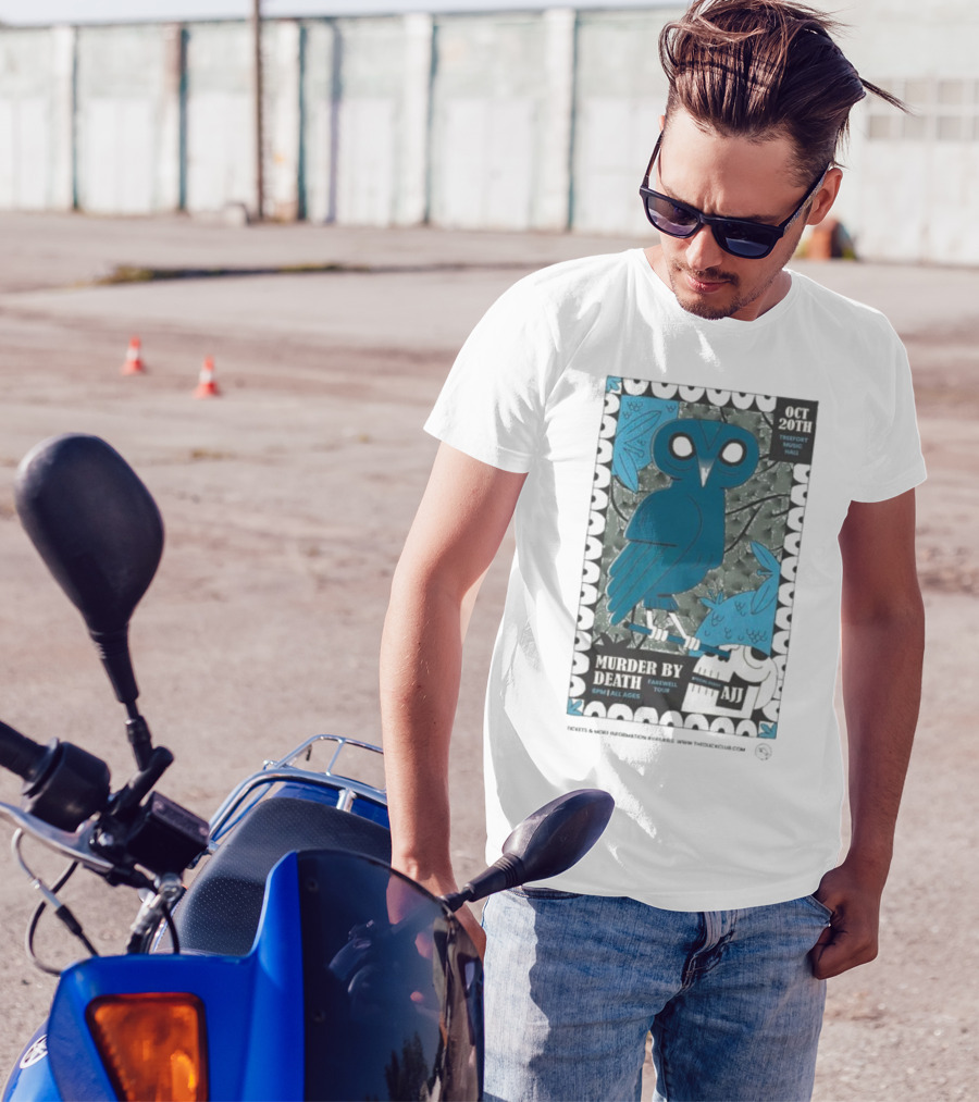 Murder By Death Farewell Tour Treefort Music Hall Boise October 20th AJJ Special Guest Owl Art T-Shirt