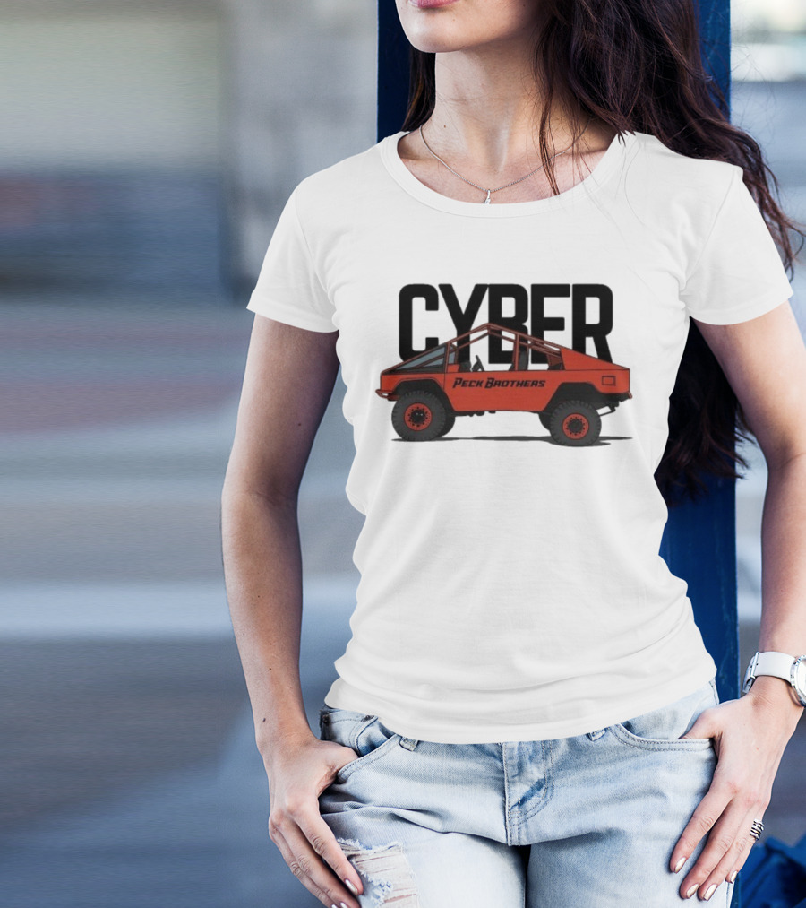 Peck Brothers Cyber Truck Retro Off-Road Adventure T-Shirt