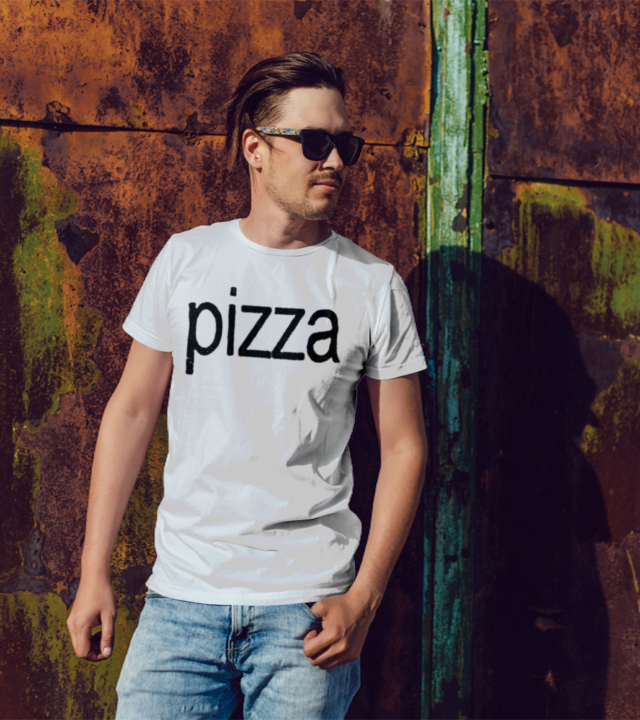 Pizza 2025 Text Trendy Urban Style T-Shirt